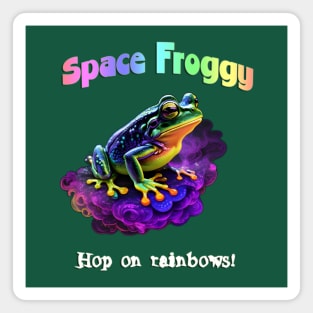 Space Froggy: Hop on rainbows, Design! Magnet